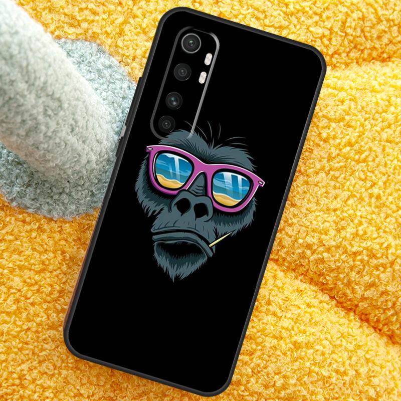 Funny Thinking Monkey With Headphone Case For POCO X3 X4 X5 F5 Pro M5s C40 F4 GT F3 Cover For Xiaomi 12T 11T Pro 12 13 Lite 12X
