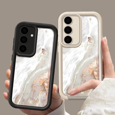 Мягкий чехол с узором под мрамор класса люкс для Samsung S24 FE S26 S25 S23 Ultra S22 S21 Plus A55 A54 A35 A34 A15 A14 A17 A37 A56 A57 5G Ударопрочный чехол для телефона