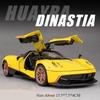 1:32 Pagani Huayra Bc Dinastia Alloy Sports Car Diecast Model Toy With Sound Light Pull Back Doors Opened Vehice Children's Gift