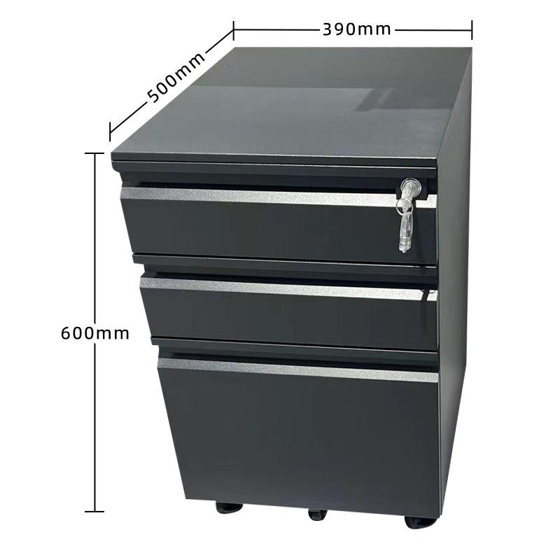 Autumn White Three-Drawer Mobile Steel Cabinet