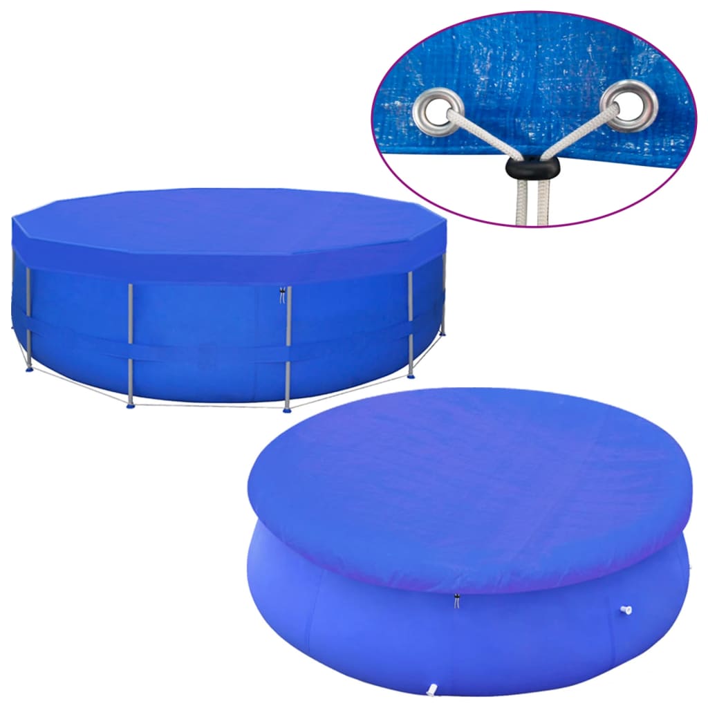 Vidaxl Plandeki Na Basen, 2 Szt., Pe, Okrągłe, 460 Cm, 90 G/M²
