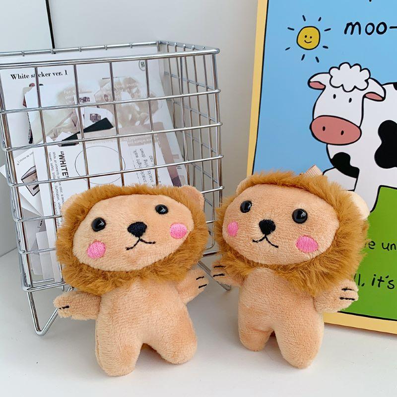 New Lion Children's Toy Plush Keychain Dolls Pendant Clothing Backpack Accessories Stand