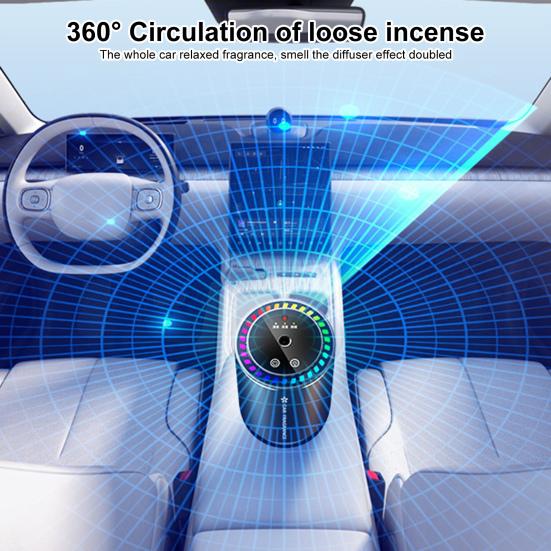 Автомобильный освежитель воздуха, диффузор аромата с красочной подсветкой, автоматическое включение/выключение, 3 режима распыления, перезаряжаемый автоматический диффузор эфирного масла, увлажнитель