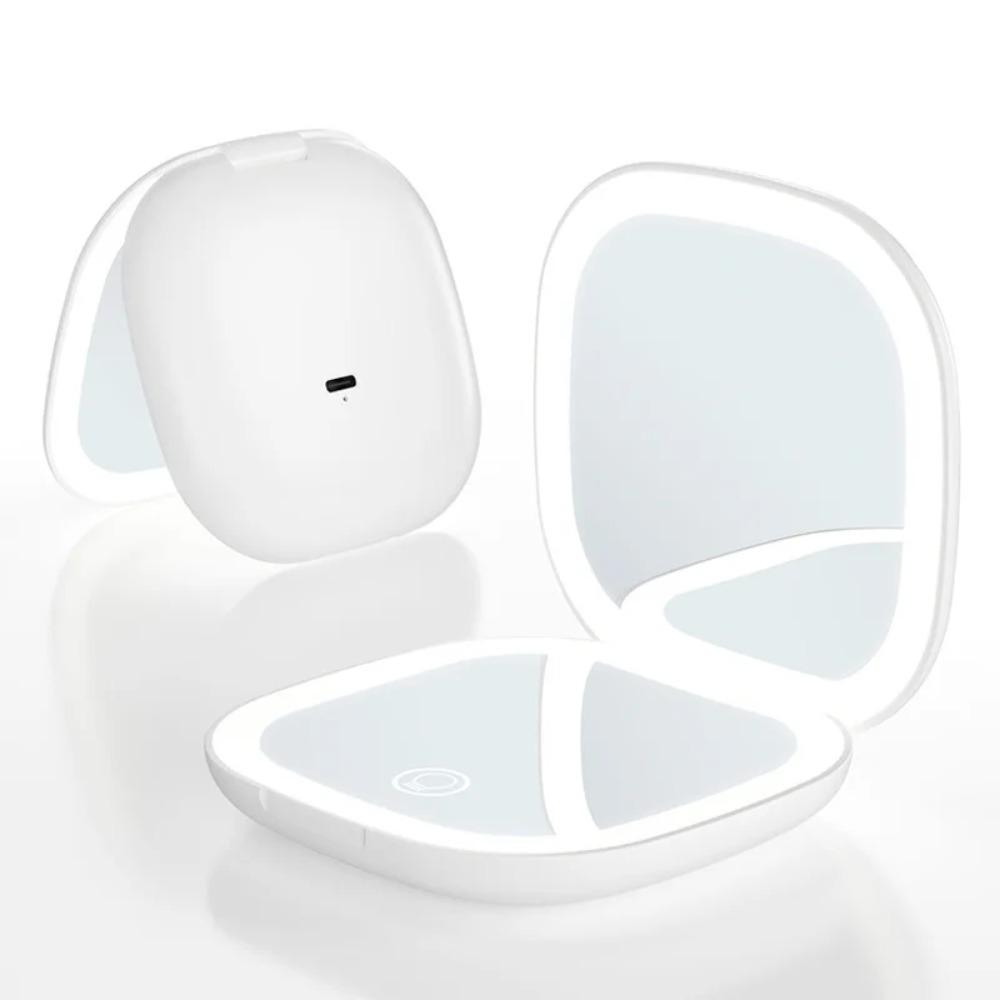 Двусторонний светильник, увеличение в 1/5 раза, светодиодное косметическое зеркало, квадратный складной светильник и портативный светильник, светодиодное косметическое зеркало