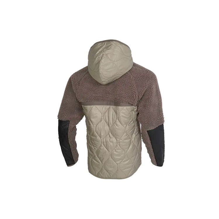 Nike Мужская спортивная куртка-толстовка с капюшоном на молнии Heritage Fleece Оливково-серый Мистический камень Черный CU4447-040