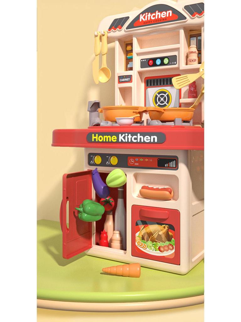 Трансграничный детский игровой кухонный набор: Готовка, Кухонная утварь, Игрушки для мальчиков и девочек для обеденного стола