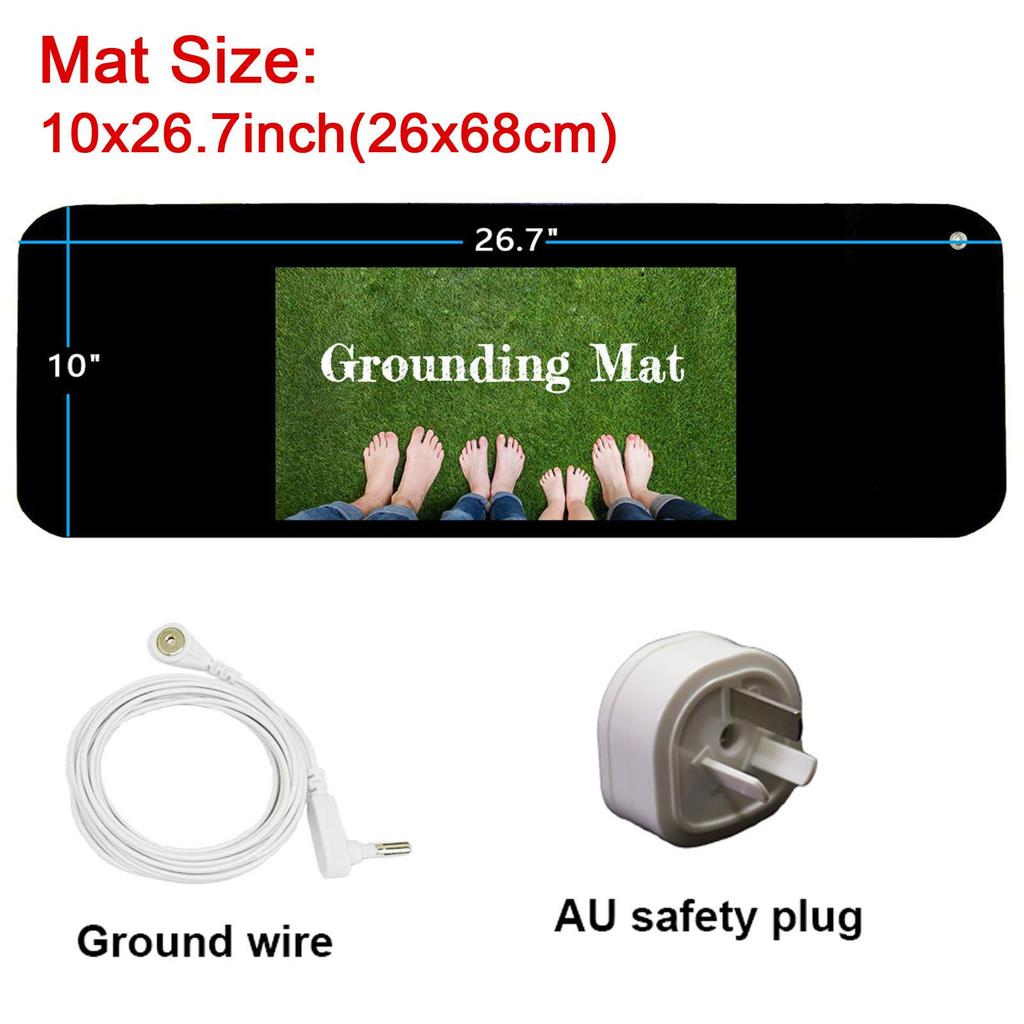 Grounding Mat Kit - Universal Grounding Mat (10 X 26.7) for Healthy Grounding Energy with 15' Straight Power Cord, Indoor Grounding