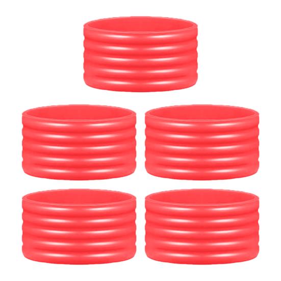 5Pcs Silicone Racket Handle Grip Ring Non-Slip Absorbent Tennis Pickleball Racquetball Badminton Squash Bat Overgrip Handle Band