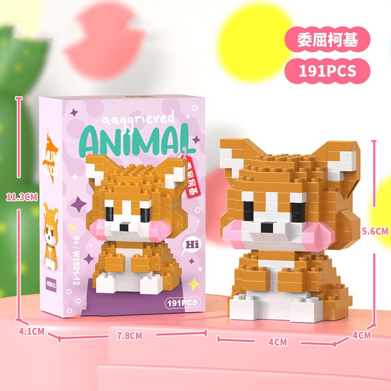 Animal Cat Bricks Constructor Set Micro Building Blocks Children Toy Adult Particle Building Block Dog Mini Toys Home Decoration