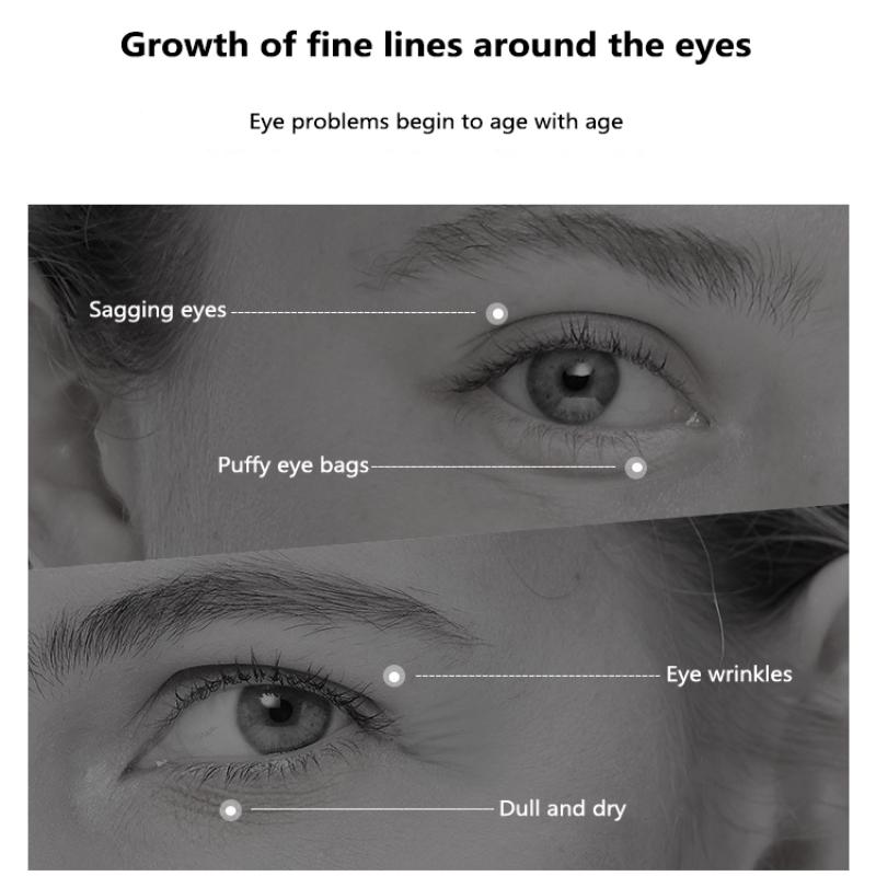 60 шт. Увлажняющая маска для глаз Разглаживание темных кругов Антивозрастная Витамин А Крем для глаз Массажный ролик Укрепление Уход за кожей вокруг глаз TSLM1