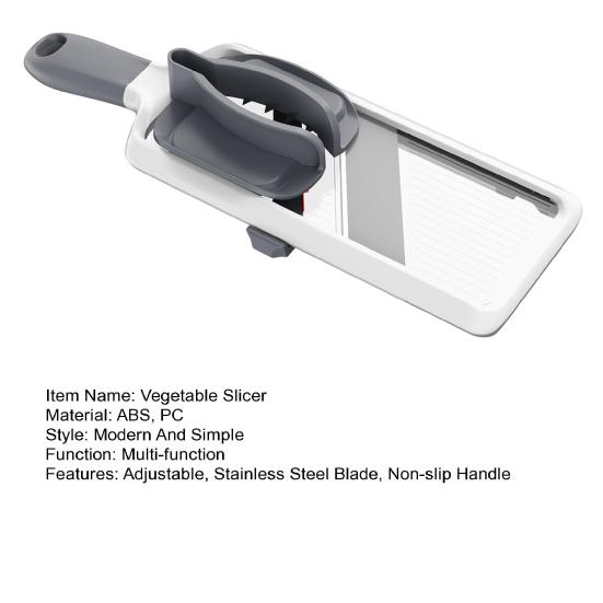 Ручная овощерезка с регулируемой толщиной лезвия из нержавеющей стали, нескользящая ручка для фруктов