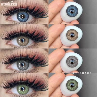 Новые цветные контактные линзы, синие ежегодные мягкие линзы, модные фиолетово-серые контактные линзы, натуральные коричневые контактные линзы, 1 пара