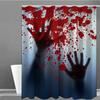Страшные Ужасы Кровавые Брызги Шторы для душа Аксессуары для ванной Хэллоуин Защита от плесени Арт-деко Ширма Отпечаток руки Декор для ванной