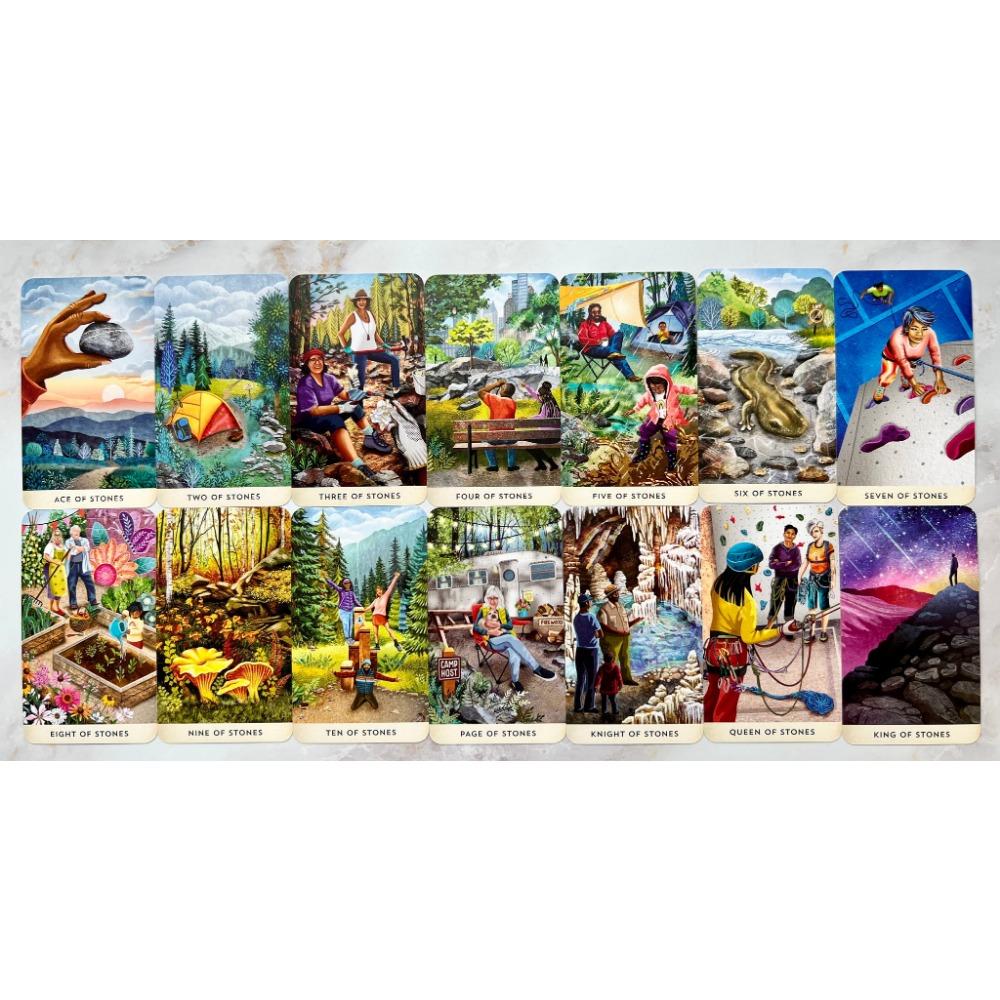 Таро для прогулок на свежем воздухе, 12x7 см, бумажное руководство, карточные игры, колода из 78 карт, посвященная любимым местам и развлечениям