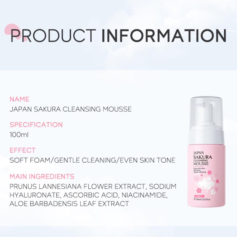 LAIKOU Очищающий мусс для лица Japan Sakura Cleansing 100 мл