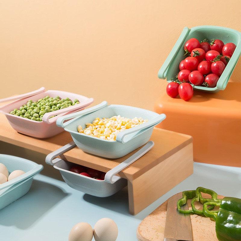 Регулируемый контейнер для хранения в холодильнике для овощей и фруктов Многоцелевой лоток для холодильника для напитков и закусок