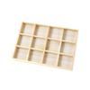 Solid Wood Necklace Storage Box Divider Ring Earring Holder Dish Jewelry Display Tray  Pendants