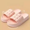 2025Women's New Slippers Fashion Hollow Design Platform Slippers Soft Sole Home Shoes Leisure Non-slip Outdoors Women Shoes