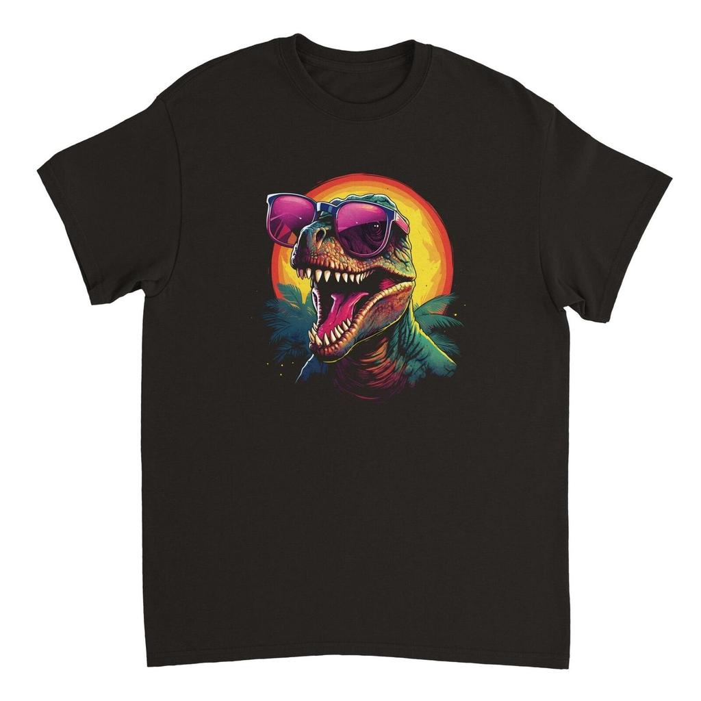 Neon Dino with Sunglasses T shirt