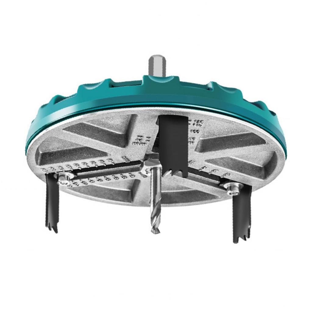 Комплект регулируемой кольцевой пилы с 12 лезвиями, инструмент для открывания круглых отверстий для деревообработки 1,8?5 дюймов Пуншинг