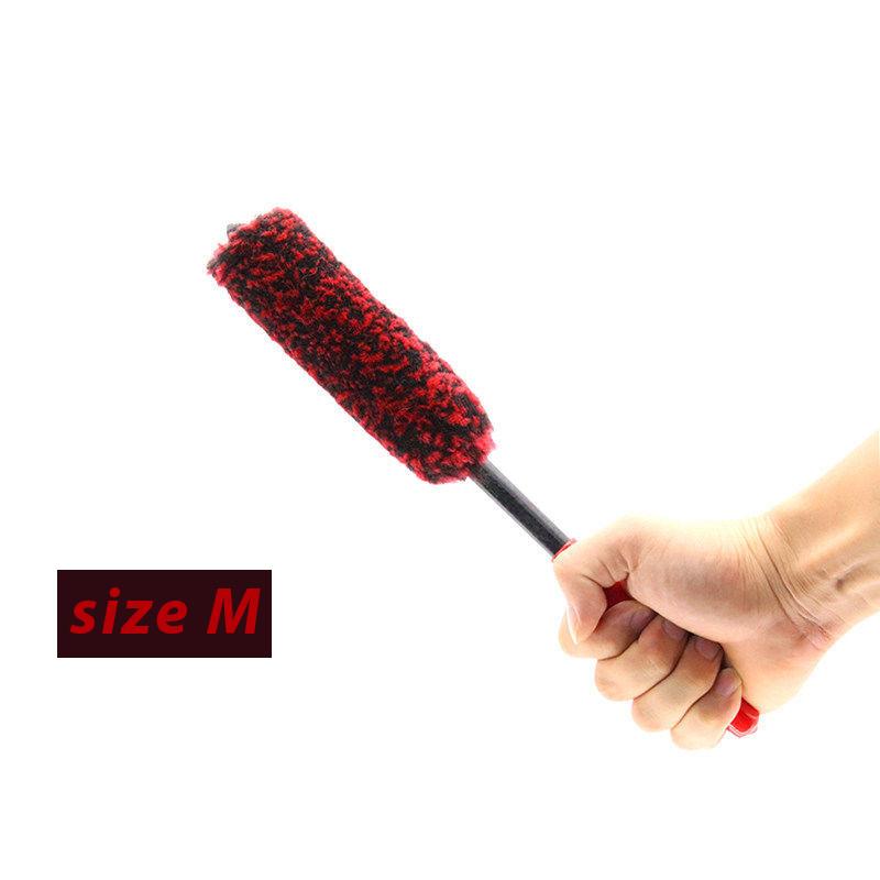 1/3pcs Wheel Woolies Plush Soft Alloy Wheel Cleaning Brush Car Detailing Brushes For Auto Motorcycle Maintenance Care Clean Tool