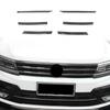 Для Tiguan MK2 2016- Глянцевый черный Передний бампер Сетка Центральная решетка Решетка Стайлинг Молдинги Полоски Накладка Отделка