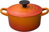 Le Creuset Чугунная эмалированная кастрюля Кокот круглая 14 см Оранжевая Газовая Индукционная Духовка Совместимая Японская [Официальный продукт]