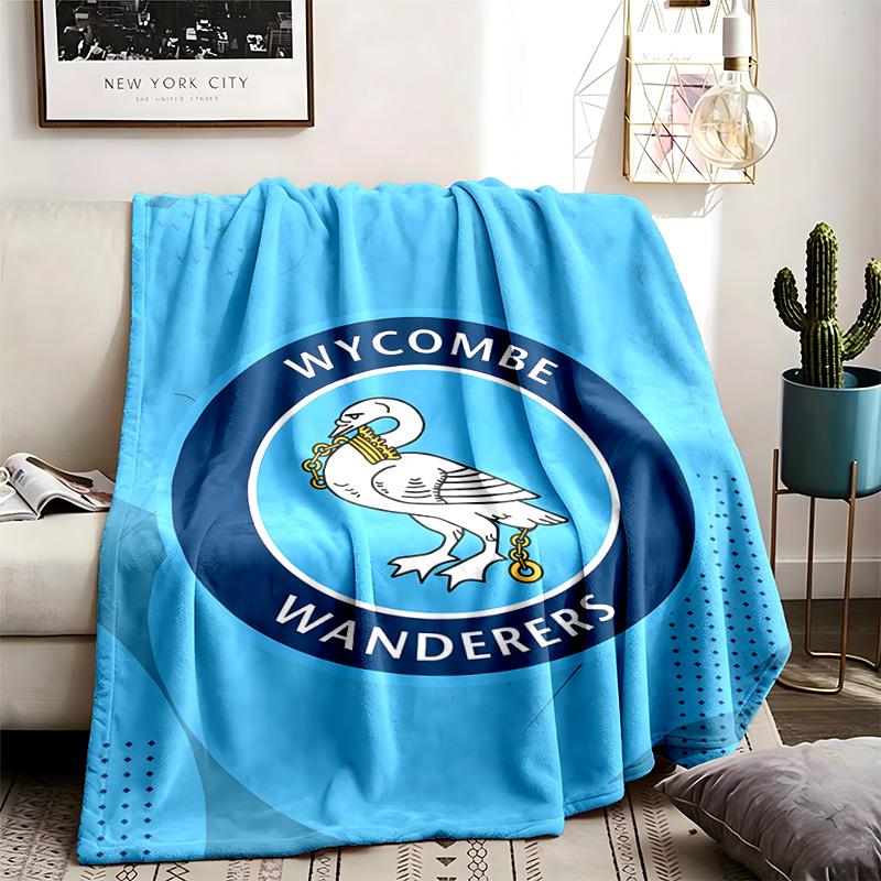 Wycombe Wanderers Football Club Theme Blanket Suitable For The Sofa Camping And Travel Made Of Soft Flannel Material An Ideal Gift For Occasions Such