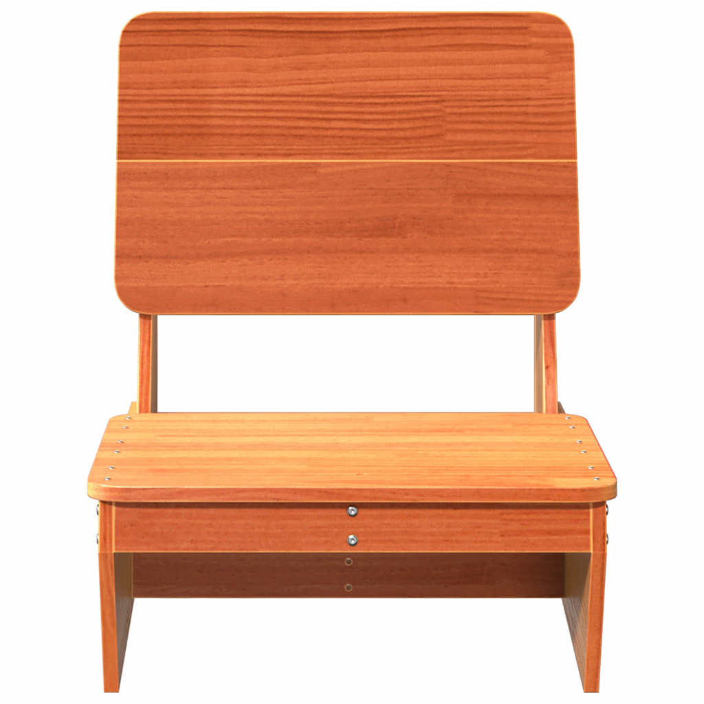Garden Chair Wax Brown 60x64x70.5 cm Solid Pine Wood