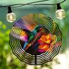 3D Hummingbird Wind Spinner Kinetic Metal Garden Decor Vibrant Floral Design Outdoor Indoor Wind Chime for Patio Yard Unique Gift Idea