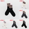 Retro Style Cotton Leopard Pattern Warm Socks Mid Tube Socks Autumn Winter Long Socks