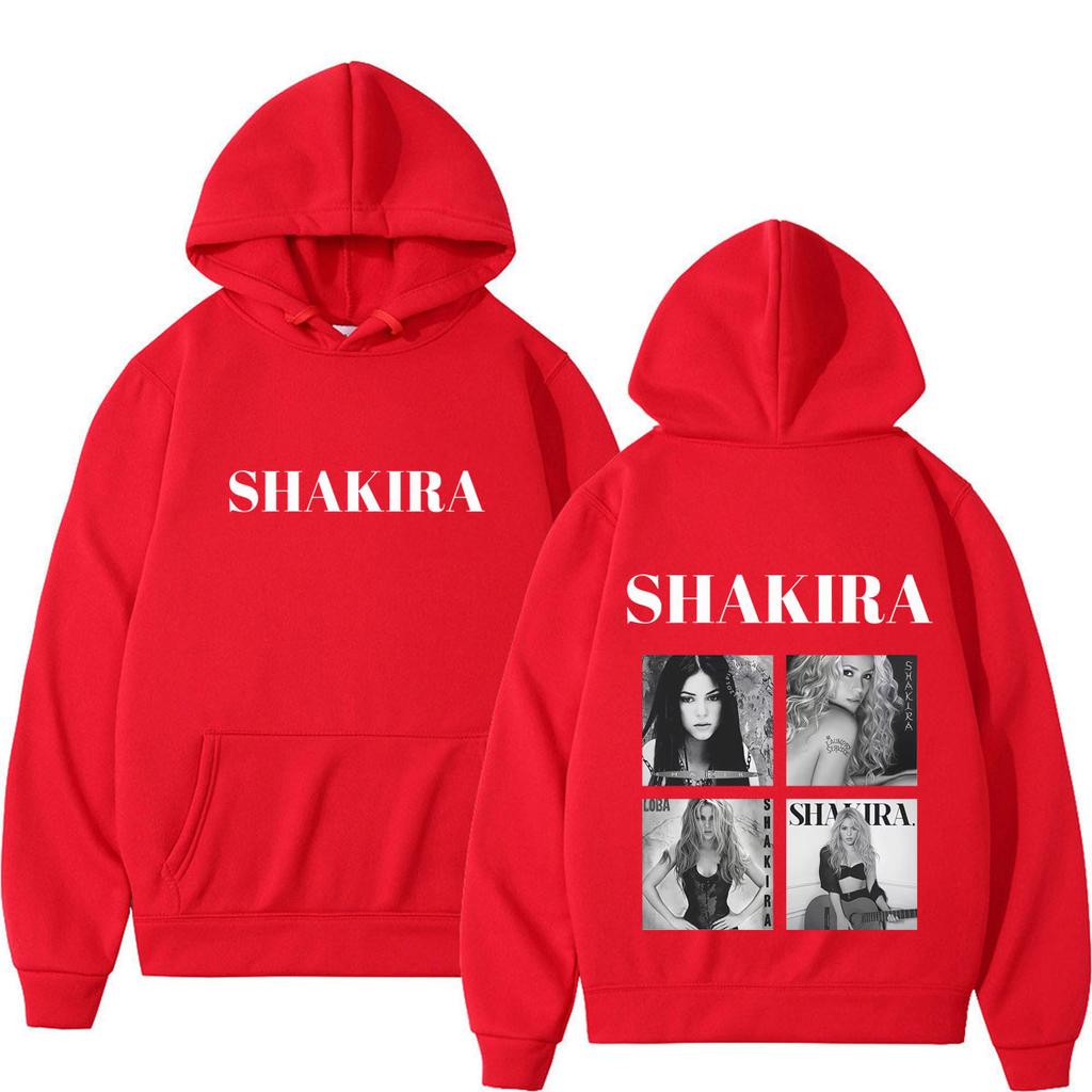Shakira Las Mujeres Ya No Lloran 2026 Tour Print Hoodie Unisex Vintage Sweatshirt Long Sleeves Casual Loose Harajuku Pullover