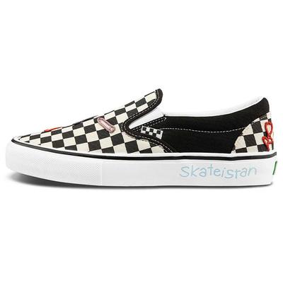Skateistan x Skate Slip-On Checkerboard Унисекс Кроссовки Черные VN0A5FCA89C