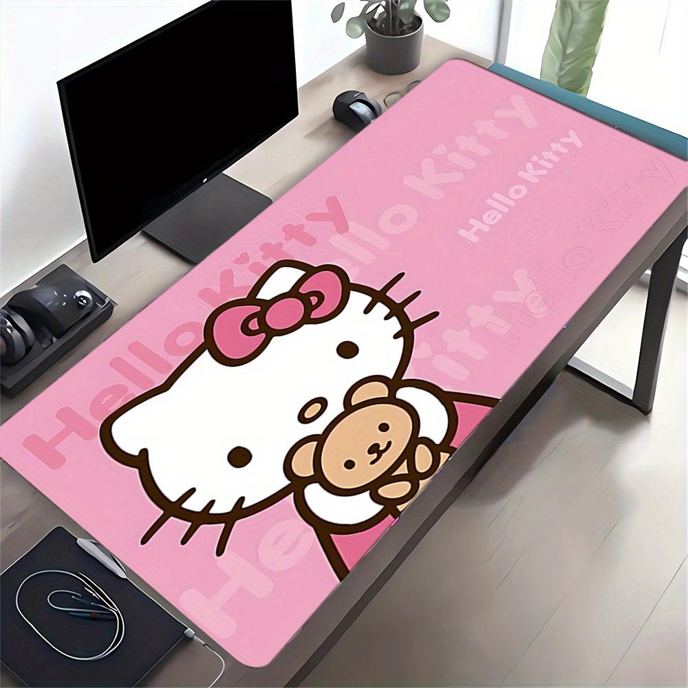 Hello Kitty, Teddy Bear Themed XXL Mouse Pad - Non-slip Rubber Desk Mat for Gaming and Office Use, Multi-Function Keyboard and Mouse Pad, Id