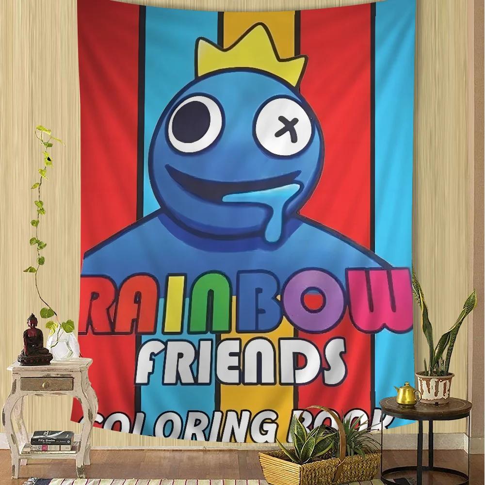 Rainbow Friends Chart Tapestry Art Science Fiction Room Home Decor Cheap Hippie Wall Hanging