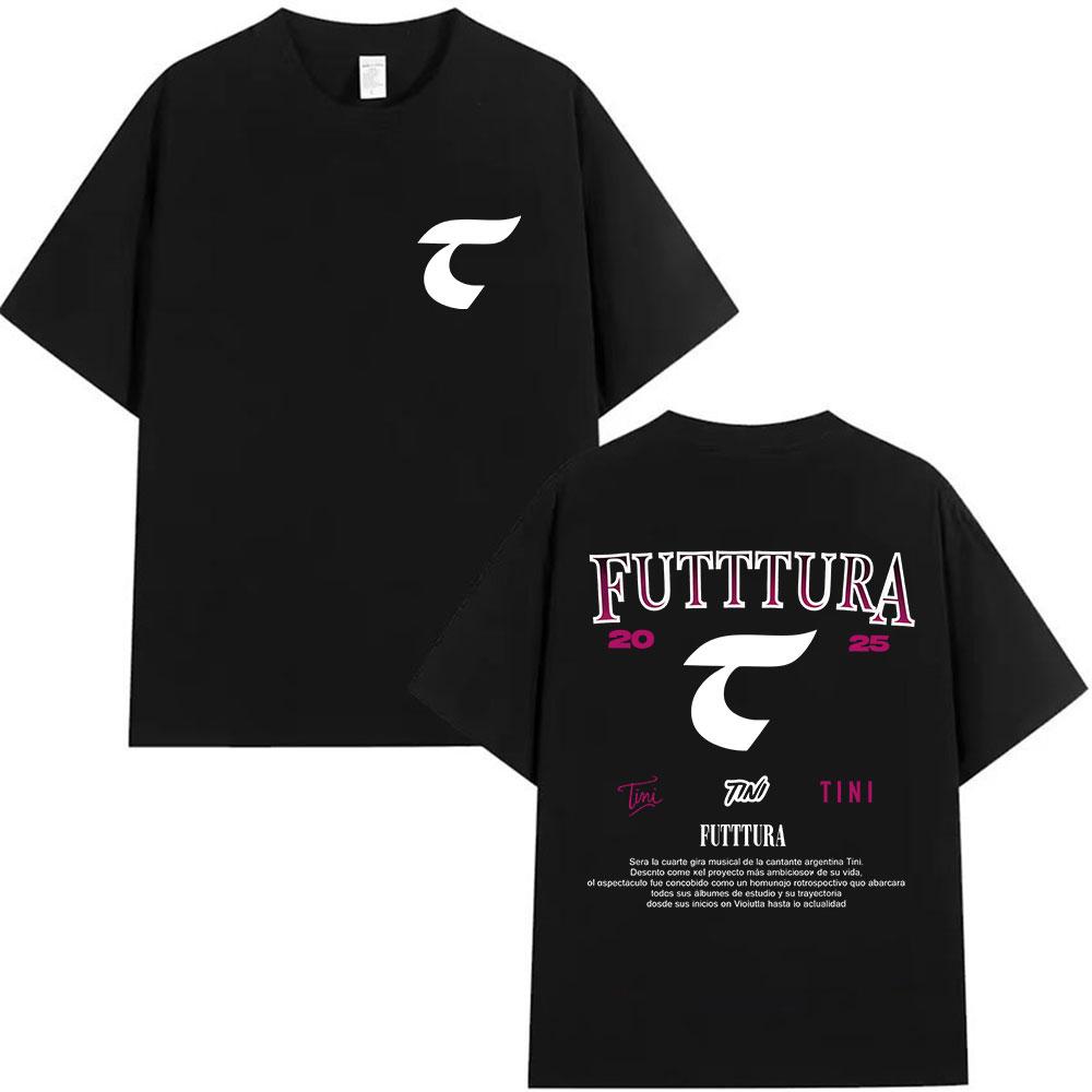Singer TINI STOESSEL Futtura Tour New Album 2026 Graphic Tshirts Men Women Fashion Harajuku Short Sleeve Cotton Tees streetwear