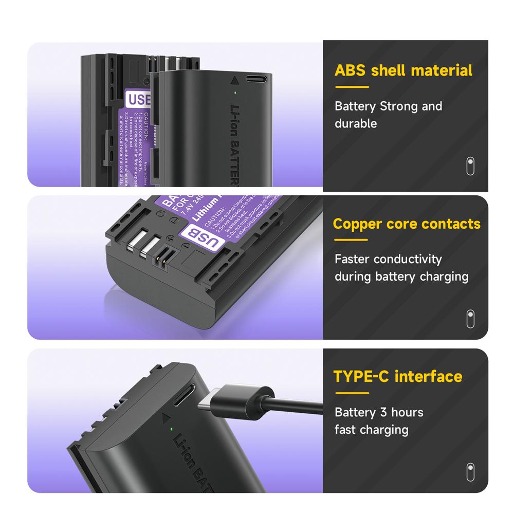 PALO 2400 мАч USB LP-E6 LP E6 LPE6 LP E6N Аккумулятор Akku для камер Canon 5D Mark II III 7D 60D EOS 6D 70D 80D EOS 5DS R