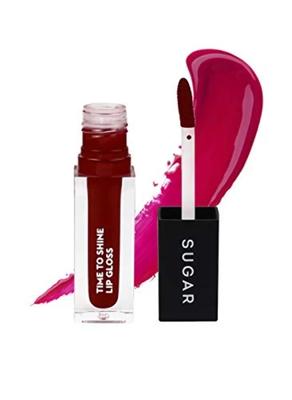SUGAR Cosmetics Блеск для губ Time To Shine - 06 She-Rad (Темно-красный) Нелипкая формула, обогащенная маслом жожоба