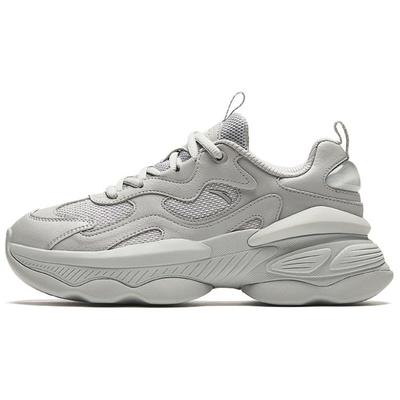 Удобные универсальные амортизирующие износостойкие низкие повседневные туфли женские кроссовки серые 122418885-4