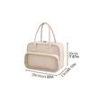 Solid Color Handheld Cosmetic Case Large Capacity Toiletry Bag Simple Makeup Bag  Ladies