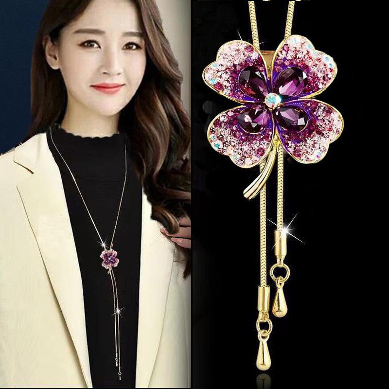 Элегантное ожерелье-цепочка с кисточкой для женщин - Универсальный, высококлассный европейский и американский дизайн для осенне-зимней моды