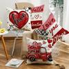 New Valentine's Day Linen Printed Pillow Bedroom Sofa Decoration Gift Love Pillow Backrest