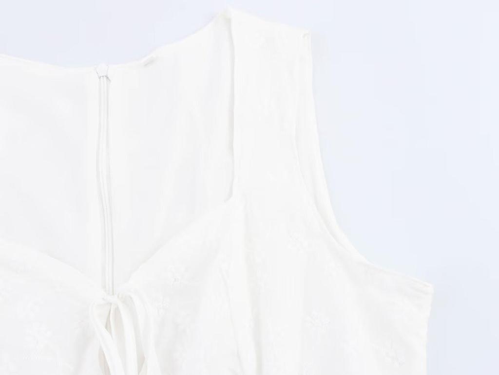 2025 Spring Women's European & American Style Lace-Up Lace Short Dress