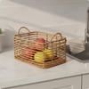 Desktop Fruit Basket Waterproof Woven Storage Basket Organizer Natural Look for Kitchen