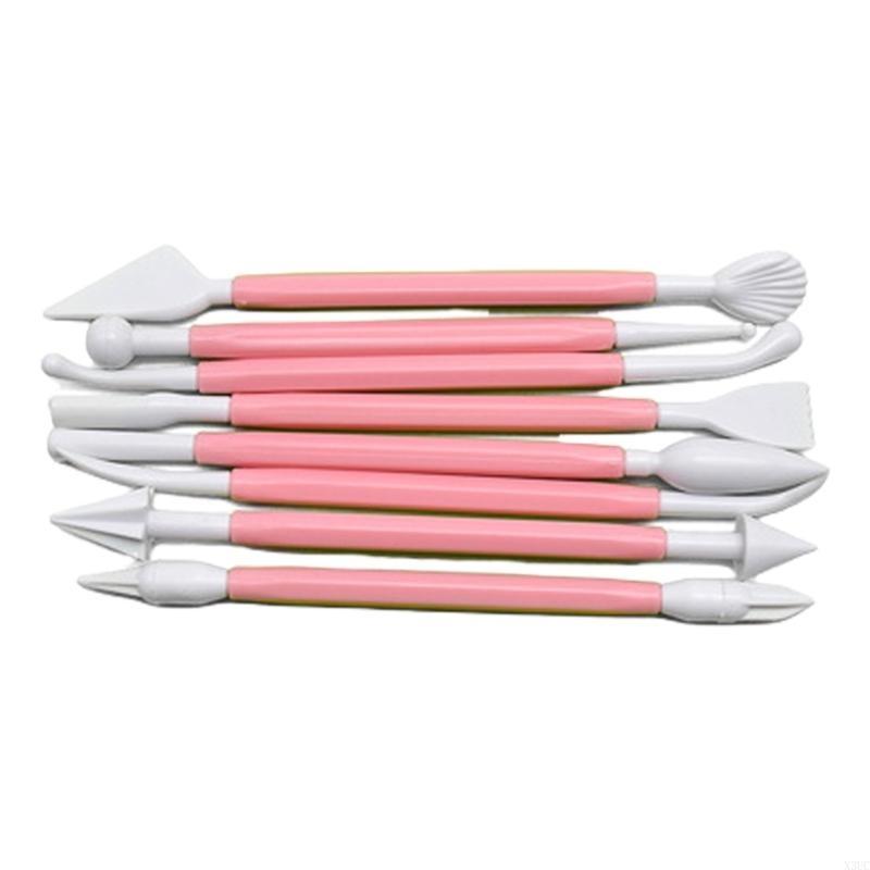 8Pcs Plastic Cake Sculpture Pen Fondant Sculpting Tool Cake Scraper Enduring X3UC