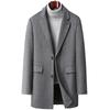Autumn and Winter New Style Down Removable Lining Woolen Coat Men's Slim Mid-length Wool Windbreaker Coat Men's Jacket