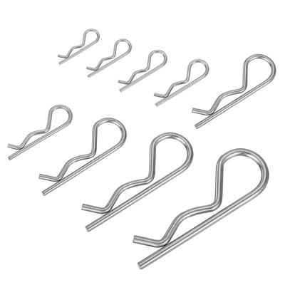 Упаковка из 10 пружинных шплинтов R-образной формы, стальные фиксирующие зажимы, устойчивый к коррозии набор зажимов для надежной фиксации пальца сцепки