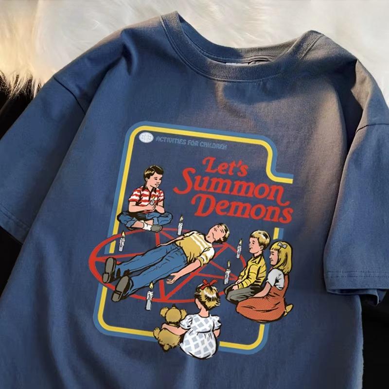 Lets Summon Demons Master Tshirt Unisex Fashion Casual Tee Clothes Tshirt Hip Hop Breathable Tshirt Cotton Male Clothes