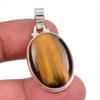 Подарочный кулон из стерлингового серебра 925 пробы с натуральным тигровым глазом, 1,50 дюйма, W8p18