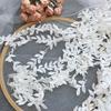 2Yards/182CM White Black Embroidery Leaves Patch Repair Appliques DlY Lace Wedding Decoration Accessories